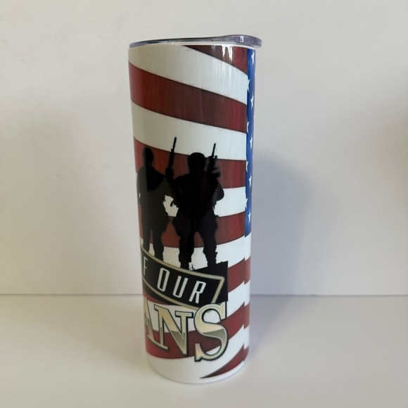 Patriotic Veterans 20oz Skinny Tumbler - Picture 4 of 4